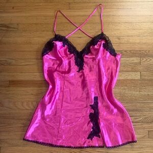 Frederick’s of Hollywood pink chemise slip